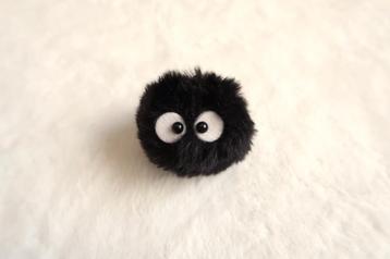 Pluche Soot Sprite van Totoro clip charm sleutelhanger beschikbaar voor biedingen