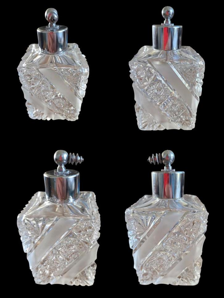 Vintage Parfumverstuiver Kristal, Antiek en Kunst, Antiek | Glas en Kristal, Ophalen of Verzenden