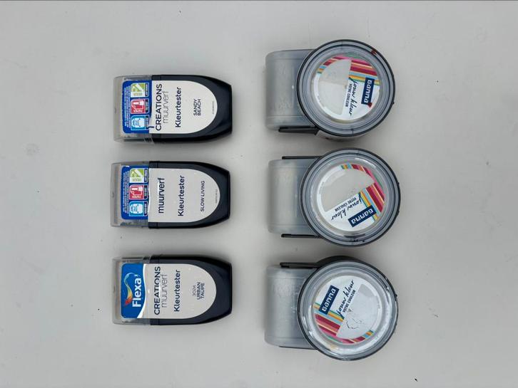 Kleurtesters 6 stuks beige / zand, Sieraden, Tassen en Uiterlijk, Uiterlijk | Mondverzorging, Zo goed als nieuw, Ophalen of Verzenden