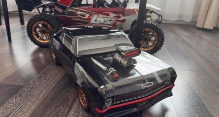Traxxas Drag Slash 4S - Snelle Dragracer!, Hobby en Vrije tijd, Modelbouw | Radiografisch | Auto's, Gebruikt, Auto onroad, Elektro