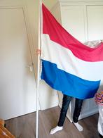 Nederlandse vlag en vlaggenstok, Diversen, Vlaggen en Wimpels, Ophalen of Verzenden, Zo goed als nieuw