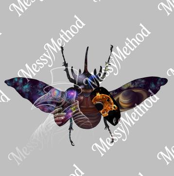 Digitale Artprint – Galactic Beetle (Cosmisch) beschikbaar voor biedingen