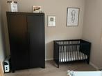Zwarte Kinderkamer Set: Commode, Ledikant, Kast, Kinderen en Baby's, Kinderkamer | Complete kinderkamers, Ophalen, Zo goed als nieuw
