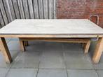 Tuintafel met polystone blad - 210x100 cm, Tuin en Terras, Ophalen, Gebruikt, Hout, Overige typen