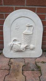 Twee grote tuinbeelden voor aan de muur, Ophalen, Zo goed als nieuw