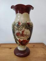 Antieke handgeschilderde opaline vaas, eind 19e eeuw, Antiek en Kunst, Antiek | Vazen, Ophalen of Verzenden