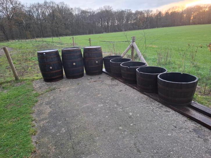 Bloem/boombak, Tuin en Terras, Bloembakken en Plantenbakken, Hout, 60 tot 100 cm, Rond, Ophalen