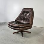 Vintage Deense draai/kantelfauteuil, Madsen&Schübel, Gebruikt, Vintage, 75 tot 100 cm, Ophalen of Verzenden