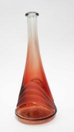 Paco vintage glazen vaas, Ophalen of Verzenden, Rood, Glas, Minder dan 50 cm