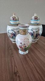 Vintage chinese  vazen, Ophalen, Gebruikt, Overige kleuren, Glas