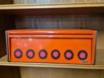 Vintage Brabantia Broodtrommel - Oranje met Bloemen, Ophalen of Verzenden, Gebruikt