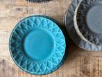 Xenos borden 22 - 27 cm blauw en grijs, Huis en Inrichting, Ophalen, Zo goed als nieuw, Bord(en), Overige stijlen