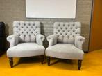 Twee Luxe Bocx Interiors Sophie Fauteuils, Ophalen of Verzenden, Zo goed als nieuw, Stof, 75 tot 100 cm