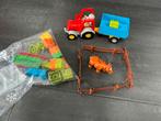 Duplo Tractor met aanhanger, Koe en Hekjes, Ophalen of Verzenden, Zo goed als nieuw, Complete set, Duplo