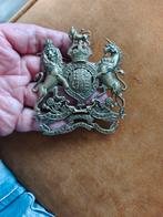 Mooie Helmplaat Royal Engineers., Verzamelen, Ophalen of Verzenden, Landmacht, Engeland, Embleem of Badge