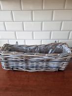 2x rotan plantenbak incl balkonhaak, Ophalen, Overige materialen, Gebruikt, Minder dan 30 cm