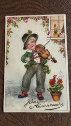 Jongen speelt viool onder venster.Hannes Petersem, Ophalen of Verzenden, Kinderen