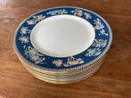 Wedgwood blue siam 9 ontbijtborden 23cm, Ophalen of Verzenden, Zo goed als nieuw, Bord(en), Wedgwood