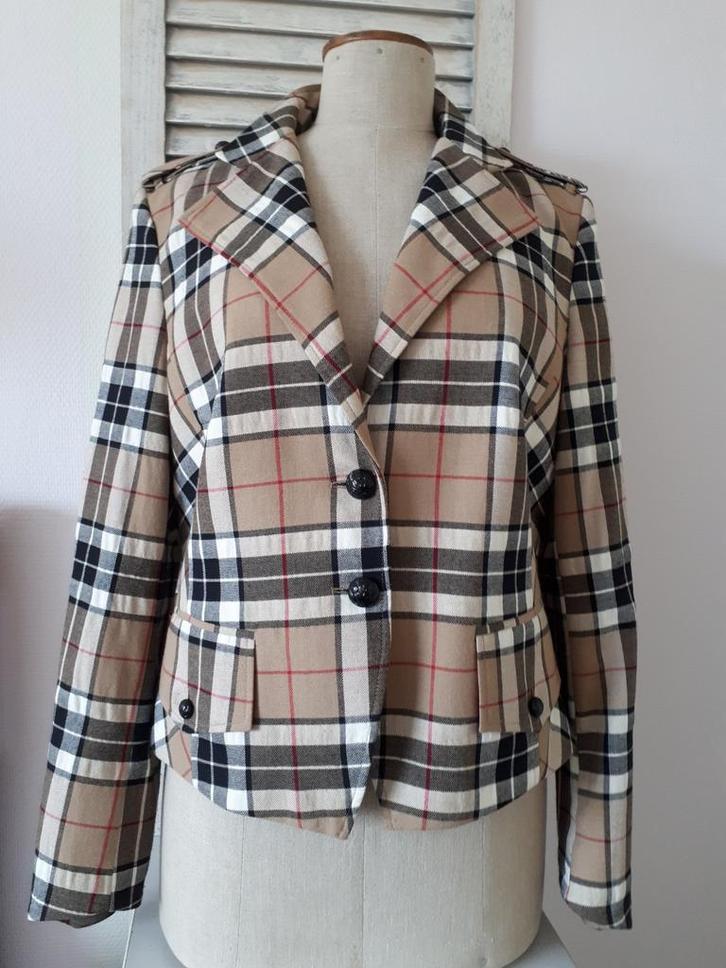 Sensa Donna jasje burberry ruit maat 42/44, Kleding | Dames, Jasjes, Kostuums en Pakken, Zo goed als nieuw, Jasje, Maat 42/44 (L)