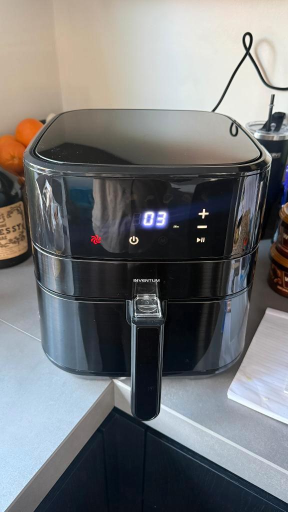 Inventum GF500HLDB Airfryer, Witgoed en Apparatuur, Frituurpannen, Zo goed als nieuw, 4 liter of meer, Uitneembare binnenpan, Ophalen