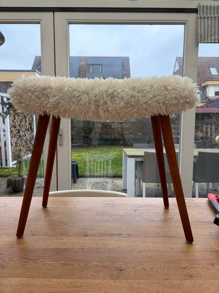 Vintage kruk jaren ‘50, Ophalen of Verzenden, Hout