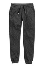 H&M sweatpants sportbroek joggingbroek zwart gemêleerd 164, Broek, Meisje, H&M, Nieuw