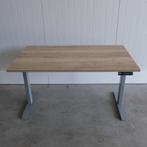 Elektrisch zit-sta bureau - 140x80 cm - Grijs - Nieuw blad, Elektrisch, Gebruikt, -, -