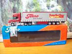 Tekno - Scania 164 L - V8 - Schuifzeilentrailer -Truckstar 1, Ophalen of Verzenden, Zo goed als nieuw, Bus of Vrachtwagen, Tekno