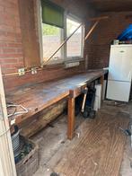 Houten werkbank met houten bankschoef van nooitgedagt, Ophalen of Verzenden, Gebruikt, 170 cm of meer, Bankschroef