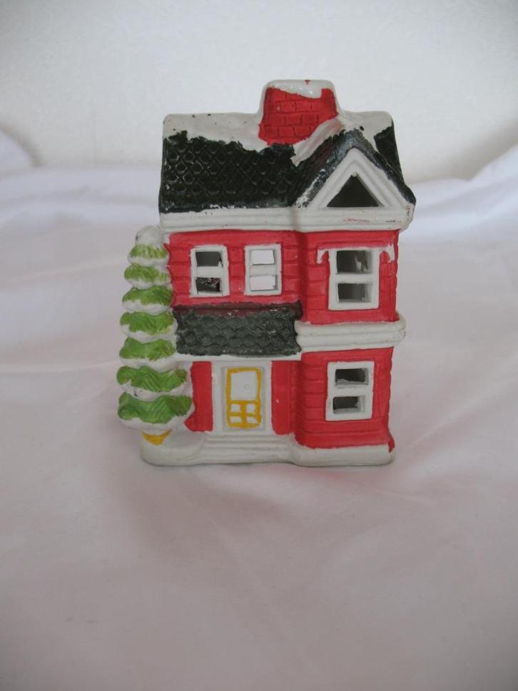 Kersthuisje Keramiek Vintage ( nummer 2 ), Diversen, Kerst, Gebruikt, Ophalen of Verzenden