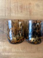 Waxinelicht houders panter print, Huis en Inrichting, Woonaccessoires | Kandelaars en Kaarsen, Ophalen, Zo goed als nieuw, Overige materialen