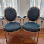 Set van 2 antieke Louis seize fauteuiltjes, uit inboedel, Ophalen of Verzenden, Zo goed als nieuw, Stof