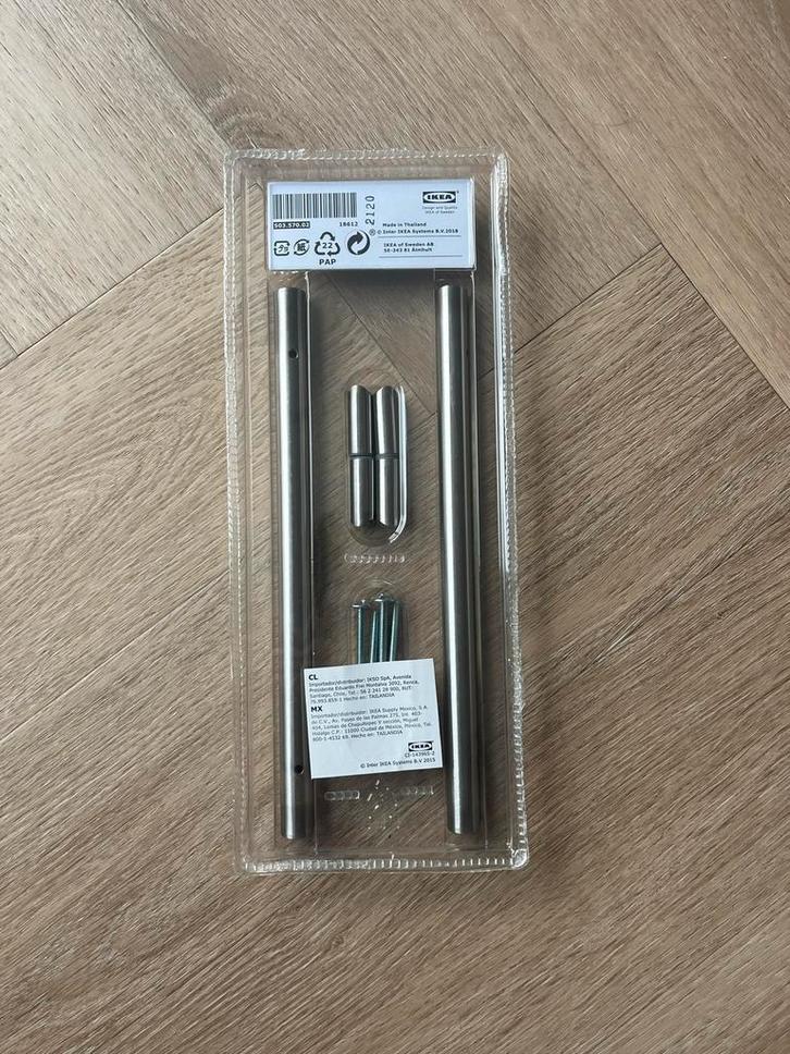 IKEA KALLRÖR Handgreep - RVS - 213mm, Huis en Inrichting, Woonaccessoires | Kapstokken, Nieuw, Overige typen, Metaal, Ophalen