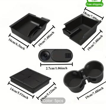 Tesla Model 3/Y Middenconsole Organizer - 5-delig beschikbaar voor biedingen
