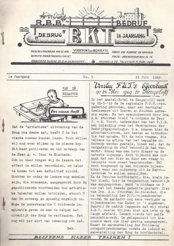 Mededelingenblad “De Brug” - Bureau Berenschot - No 6 1949 beschikbaar voor biedingen