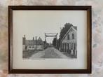 Ets  . Groene - brug  . Hazerswoude - dorp  .  1935, Antiek en Kunst, Ophalen of Verzenden