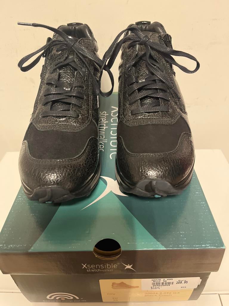Xsensible veterboot zwart maat 38 (G) - Nieuwstaat!, Kleding | Dames, Schoenen, Nieuw, Sneakers of Gympen, Zwart, Ophalen of Verzenden