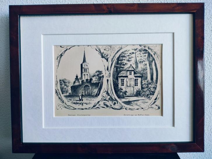 Craandijk Litho Beverwijk Kloosterpoort Wolff Deken1880 (82), Antiek en Kunst, Kunst | Litho's en Zeefdrukken, Ophalen of Verzenden