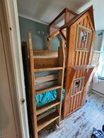 Stapelbed met boomhut/huisje, Ophalen, 90 cm, Tweepersoons, Zo goed als nieuw
