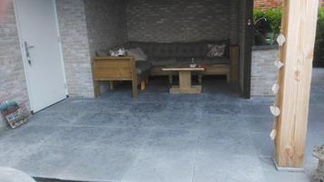 AANBIEDING tuintegels Castle Stone Blue 60x60 cm verouderd