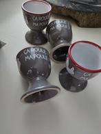 Grijze eierdoppen met franse tekst, Overige typen, Nieuw, Ophalen of Verzenden, Overige stijlen