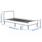 Ikea Slattum bed, Huis en Inrichting, Slaapkamer | Bedden, Ophalen, Eenpersoons, Blauw, Zo goed als nieuw