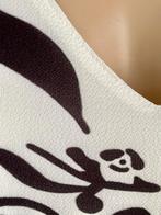 J336 Yoek maat 42/44=L jurk tuniek wit/zwart, Kleding | Dames, Yoek, Wit, Maat 42/44 (L), Ophalen of Verzenden