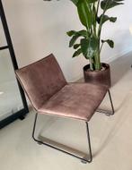Fauteuil Pace Taupe velvet (Woonexpress), Ophalen, Gebruikt, Minder dan 75 cm, Metaal