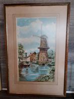 Schilderij walvis molen Schiedam, Ophalen of Verzenden