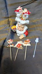 Kerstman cocktailprikker houder met prikkers, Ophalen, Gebruikt