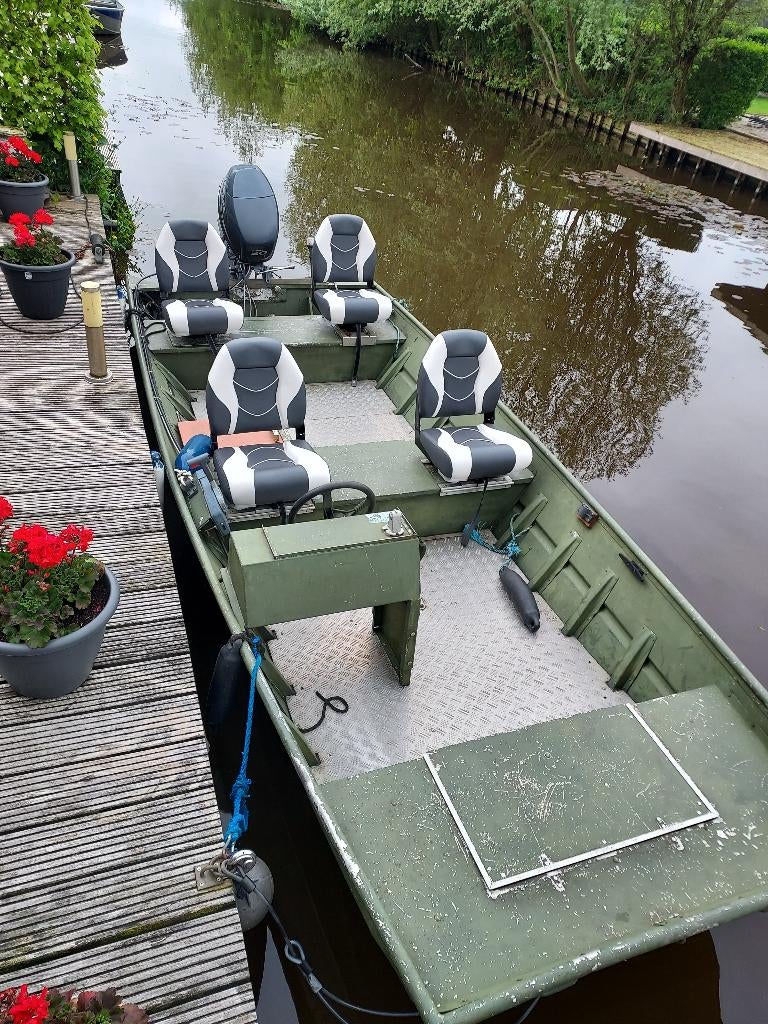 Aluminium platbodem, Alumacraft 1648, Ophalen, Gebruikt, Aluminium, Benzine