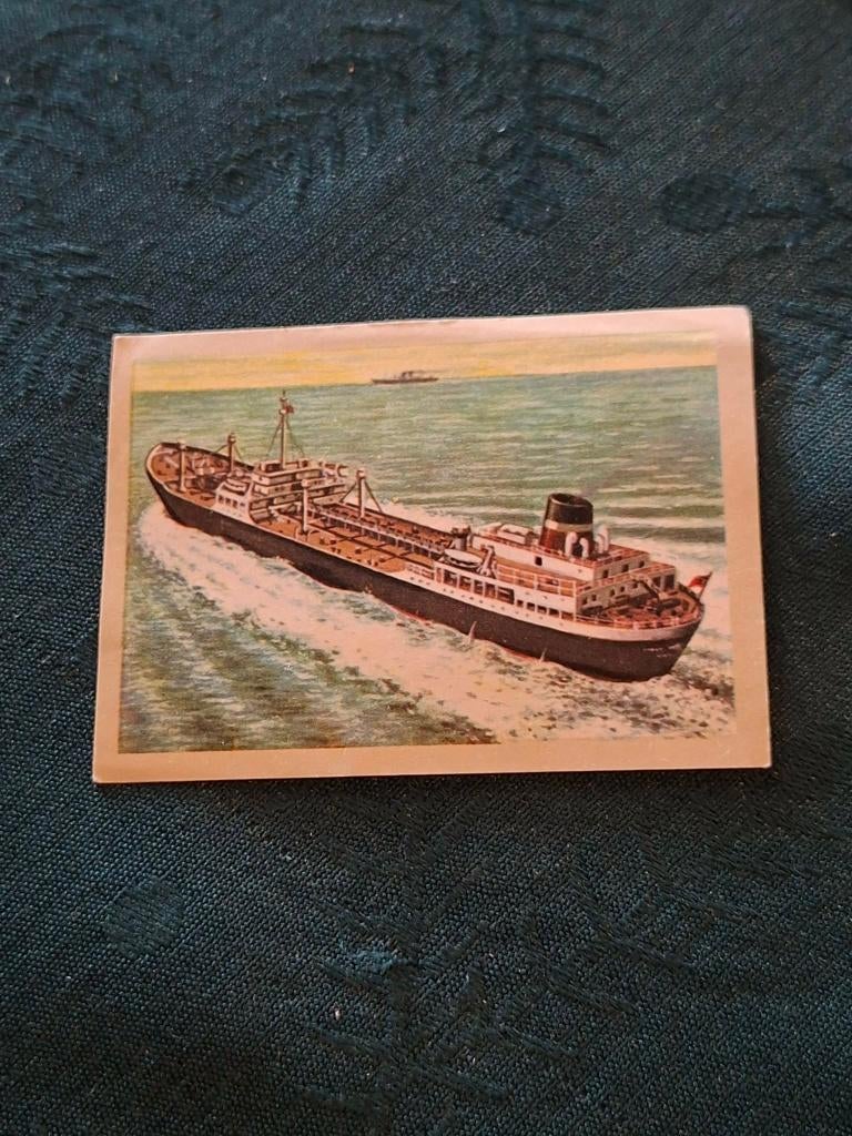 Prentje/Chromo : Motortankschip 1950/Chocolade Jacques, Gebruikt, Verzenden, 1940 tot 1960, Prent