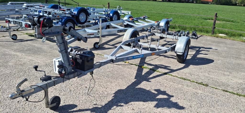 Pega Kantel Trailer 600 kg as met el lier 1200 euro, Watersport en Boten, Ophalen, Gebruikt, Overige typen, Kantelbaar