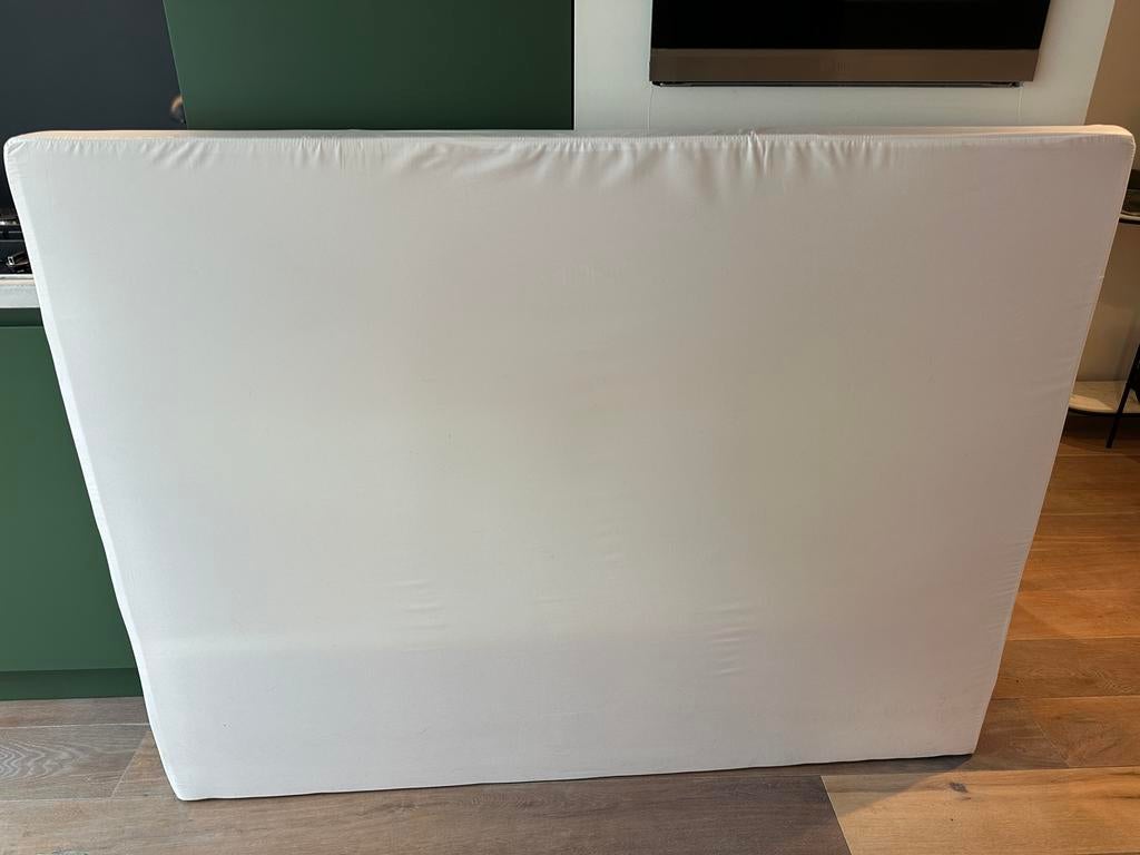 La Redoute Houten en gestoffeerd hoofdbord 120cm, Huis en Inrichting, Slaapkamer | Bedden, Ophalen, Zo goed als nieuw, Twijfelaar